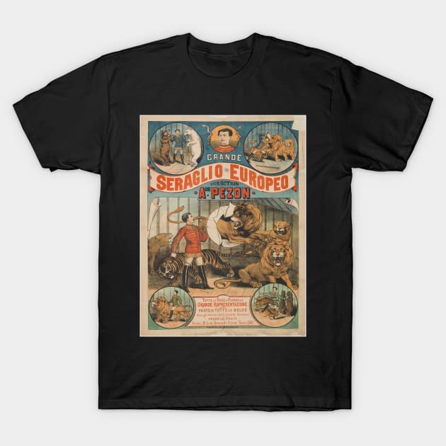 Vintage Circus Poster Seraglio Europeo T-Shirt by J0k3rx3